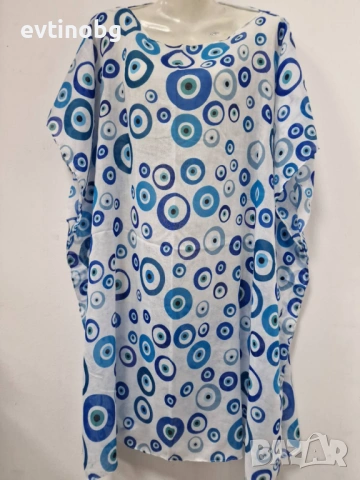 Плажна туника от 100% памук – Стил и комфорт за лятото, снимка 3 - Туники - 54133594