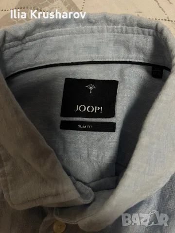 Мъжка ленена риза Joop XL оригинална, снимка 5 - Ризи - 55310857