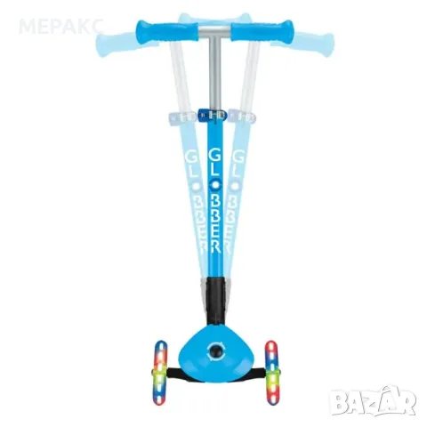 Сгъваема тротинетка GLOBBER PRIMO FOLDABLE LIGHTS - небесно синя, снимка 7 - Скутери и тротинетки - 55615672
