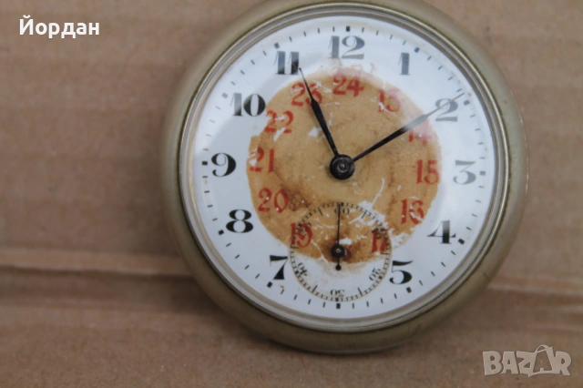 Джобен швейцарски часовник с порцеланов циферблат, снимка 4 - Мъжки - 54149989