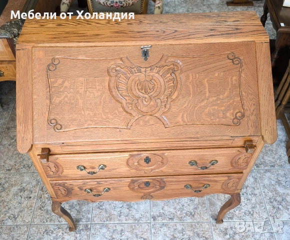 Дъбов секретер Луи, снимка 2 - Бюра - 54867646