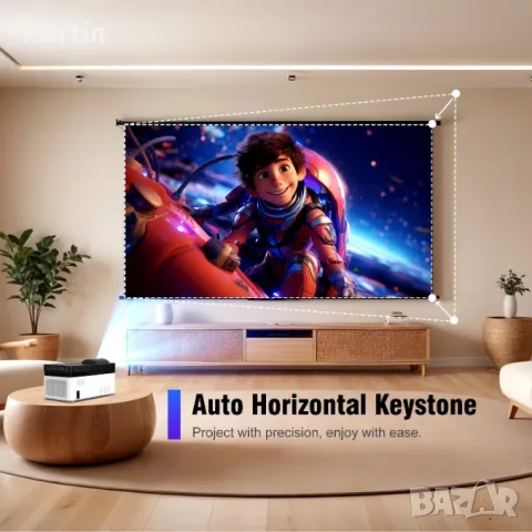 Видео проектор Magcubic HY450 Ultra Short Throw 4K 1080P 900 ANSI WiFi6 BT5.4 , снимка 2 - Плейъри, домашно кино, прожектори - 55494211