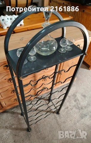 Метална стойка за 21 броя бутилки вино , снимка 4 - Органайзери - 54129611