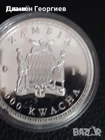1000 квача Замбия 2014.СЛОН, снимка 2 - Нумизматика и бонистика - 55586043