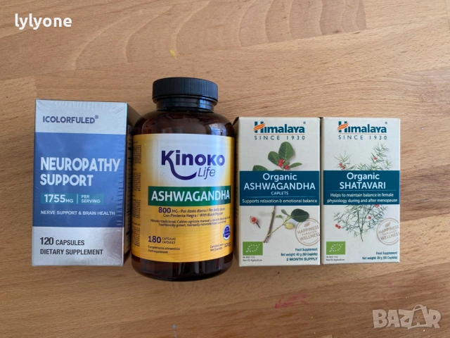 Био Ашваганда Kinoko Life 800mg – 180 капсули (НОВА)