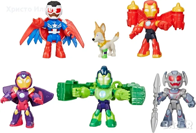  Железният Човек и невероятните му приятели HASBRO Iron man 5 героя с аксесоари
