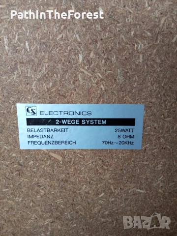 Cs Electronics 8ohm 25W озвучителни тела, снимка 4 - Тонколони - 55140690