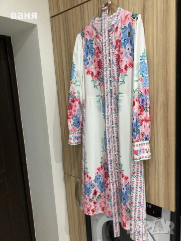 Рокля с коланче на цветя, снимка 2 - Рокли - 54228796