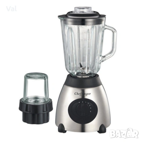 Блендер Cheffinger 1000 W – 1,5 л кана, мелачка 100 мл, корпус от неръждаема стомана, снимка 5 - Блендери - 54875677