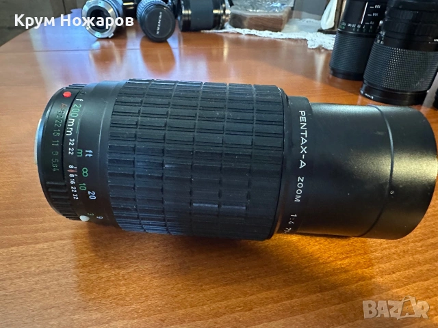 Продавам Обектив Pentax-A. Zoom. 1:4. 70-200mm в добро състояние ,цена-23€