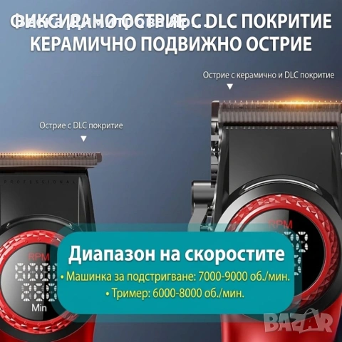 Професионален комплект за подстригване VGR 3-в-1 – 21 Скорости, , снимка 5 - Машинки за подстригване - 54941054