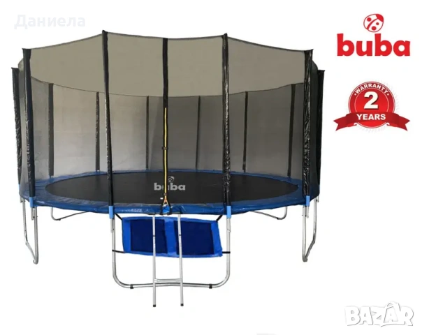 Buba детски батут с мрежа 16″ 488 см