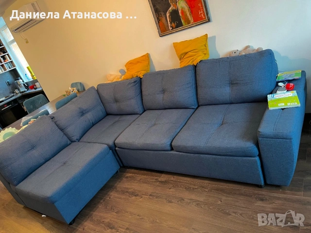 Ъглов диван Дорис с лежанка, снимка 3 - Дивани и мека мебел - 54789462