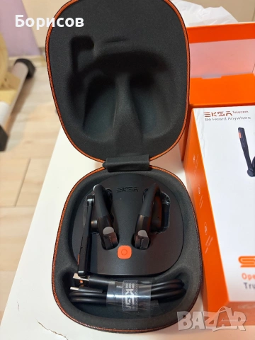 OneOdio EKSA S30 Отворено ухо Bluetooth хендсфри Слушалки с Устойчивост на Пот и Кутийка за Зареждан, снимка 3 - Слушалки и портативни колонки - 55063626