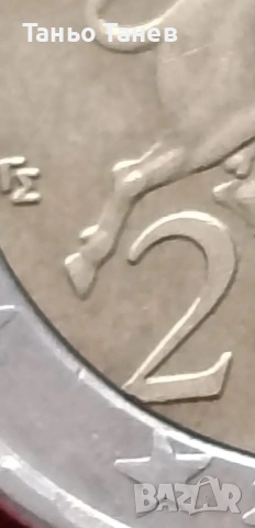 Много рядка и цена Гръцка монетаот от 2002г със символ (S) и четири грешки , снимка 3 - Нумизматика и бонистика - 53976556