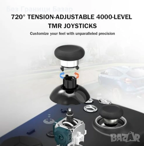Нов джойстик Безжичен гейм контролер GuliKit TT Pro Bluetooth Switch PC игри, снимка 9 - Аксесоари - 54489028