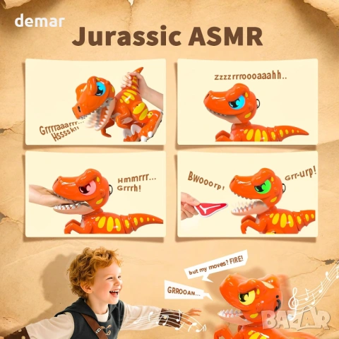 Играчка динозавър с дистанционно управление, сензор за жестове, снимка 8 - Електрически играчки - 54015394