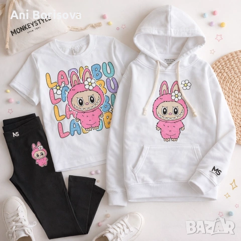 Детски комплекти и суитшъри LABUBU – тениски и екипи, снимка 9 - Детски комплекти - 54087257