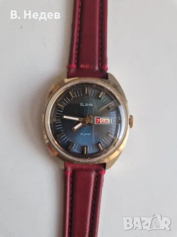 SLAVA кал. 2428, 26 jewels USSR, 2428, case 37mm, Au 5, TOP!, снимка 4 - Мъжки - 55578601