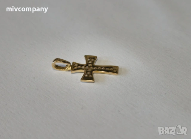 Златна висулка(кръст) 0.72гр., снимка 4 - Колиета, медальони, синджири - 53973979