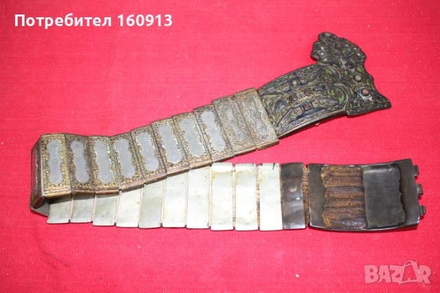 Възрожденски сребърен Дедеагач колан пафта накит за носия., снимка 12 - Антикварни и старинни предмети - 54224867
