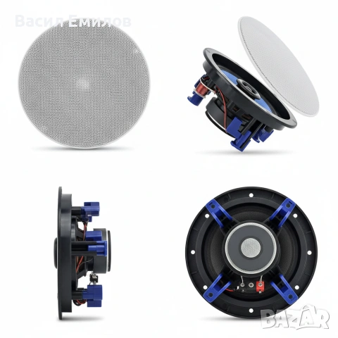 Herdio 4" Bluetooth таванни високоговорители 320 вата, 2-лентови, снимка 7 - Bluetooth тонколони - 53961009