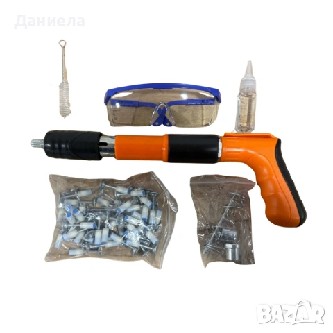 Професионален пистолет за забиване на пирони + 50 броя пирона, снимка 3 - Други инструменти - 54055536