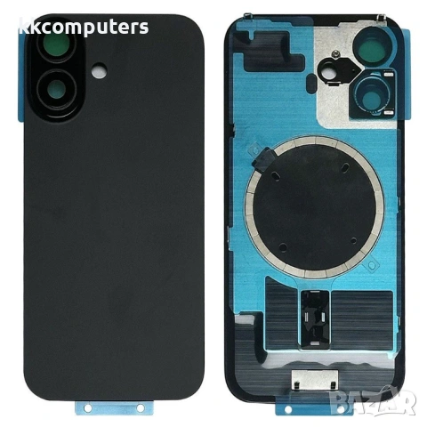 OEM Заден Капак за iPhone 16 Plus с Рамка, Стъкло за Камерата и Магнитен Ринг – 5 цвята, снимка 3 - Резервни части за телефони - 54749884