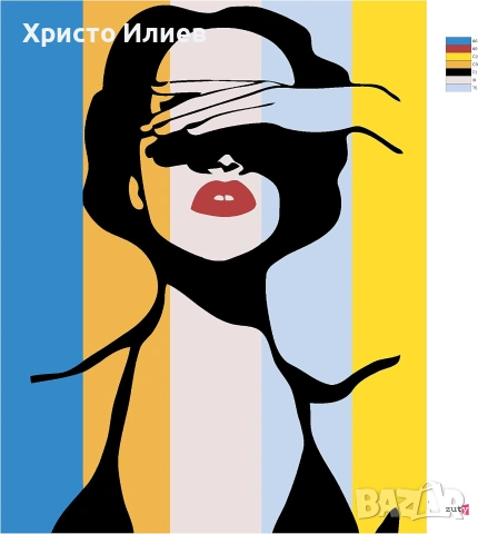 Картина Рисуване по номера Лейди от градината 80 x 100 см с рамка