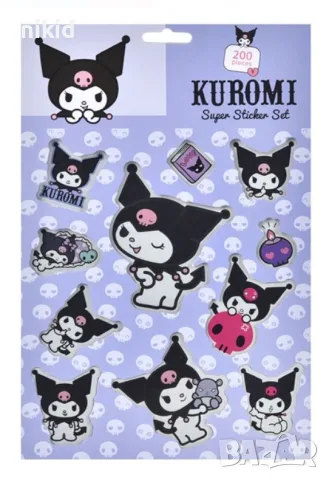 200 бр Санрио Kuromi Куроми sanrio книжка албум самозалепващи лепенки стикери