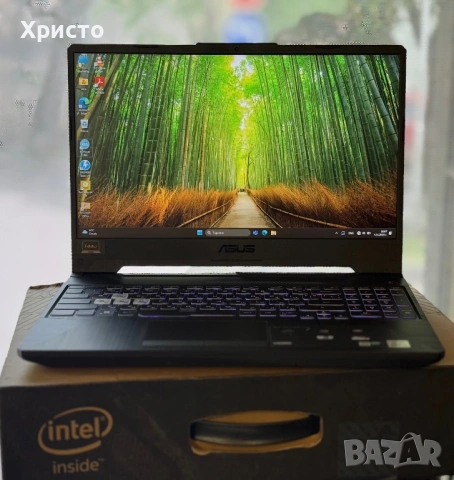 Гейминг лаптоп ASUS Tuf F15 i5-10300H, 8GB RAM, 512GB SSD, GTX1650, 144Hz  , снимка 4 - Лаптопи за игри - 54390306