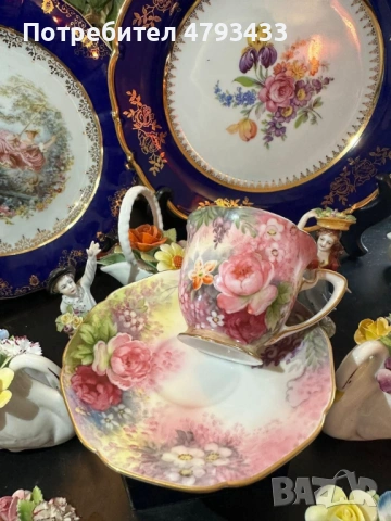 Ръчно нарисуван сет от японски порцелан, снимка 5 - Декорация за дома - 54164960