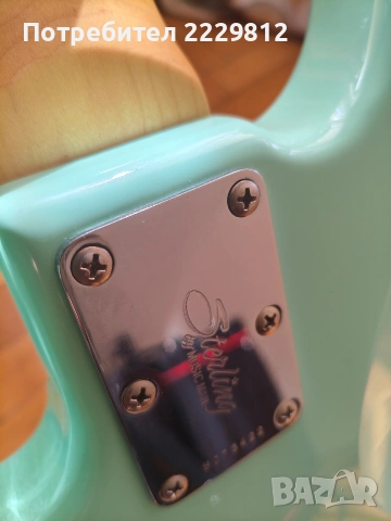 Sterling stingray ray 4 sub bass, mint green , снимка 7 - Китари - 54299068