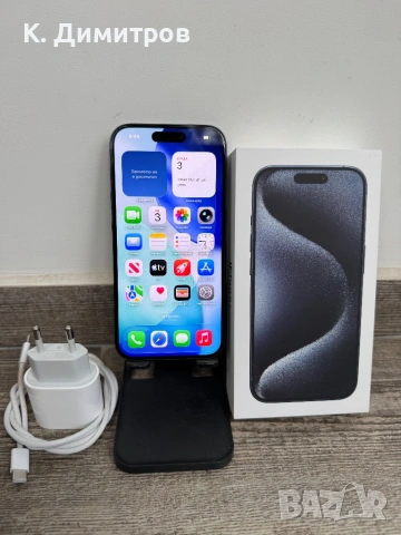iPhone 15 pro 128GB/90% battery 🔋 , снимка 2 - Apple iPhone - 54815805