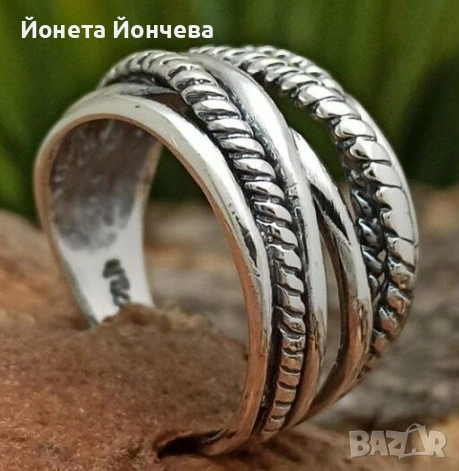 Сребърен пръстен, снимка 2 - Пръстени - 54514089
