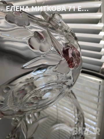Немска бонбониера от кристално стъкло с подвижна дръжка, снимка 6 - Аксесоари за кухня - 54812830