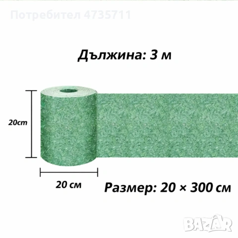 Подложка с тревни семена, биоразградима текстилна подложка, подрязваща се, наторена, снимка 3 - Други стоки за дома - 54089153