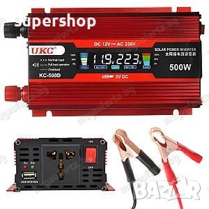 Автомобилен Инвертор UKC 12V-220V 2000W Преобразовател на Напрежението, снимка 16 - Аксесоари и консумативи - 54014388