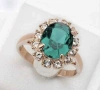 💍 24K Златно Покритие ✨️Дамски Пръстени 💍с Циркон💎 – Зелен, Син, Червен | Лимитирана Серия ⚜️✨️, снимка 14