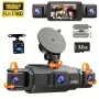 Видеорегистратор 1080P /360° Dashcam с GPS, 4 камери, 3.16\" дисплей, нощно виждане-33274, снимка 1