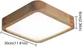 LED панел/плафон за таван с дървена рамка и CCT (смяна на температурата на светлината) 30 см, 24W, снимка 2