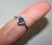 925 Сребърен пръстен с London Blue топаз, снимка 4