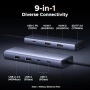 Нов UGREEN Revodok USB-C Хъб 9в1 Два Монитора 4K 60Hz SD TF PD 100W Четец SD TF Карти Докинг Станция, снимка 2