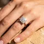 Нов Златен Пръстен с 0.91кт Естествени Брилянти , снимка 3