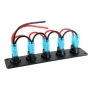 Панел с 5 ON/OFF превключвателя със синя LED светлина 12V/24V 20A – за тунинг, лодки, камиони 10306, снимка 6