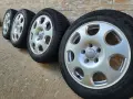 Продавам ОРИГИНАЛНИ джанти+гуми 16 ' цола 5x112 AUDI A4,a6 7,J ET45 централен отвор 57,1, снимка 2