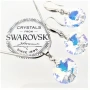 Комплект бижута с кръгли кристали Swarovski AB – колие и обеци с отблясъци, снимка 3