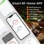 Безжичен термометър за месо BFOUR Bluetooth с 4 сонди за пушилня, барбекю, грил и фурна, снимка 3