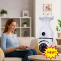 WiFi двойна IP камера за фасунга - Full HD 1080P, 355° въртене, нощно виждане и двупосочно аудио, снимка 4