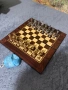 Шах и табла от дърво метални фигури., снимка 3